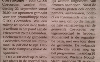 Zeven en een half duizend uitnodigingen voor G1000Coevorden