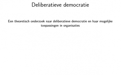 Literatuur over deliberatieve democratie