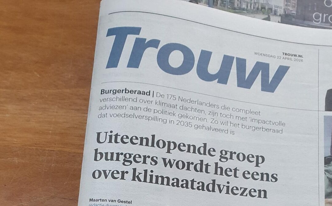 Je las het in Trouw. Maar wie maakt zo’n burgerberaad mogelijk?
